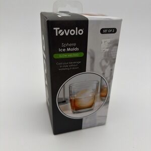 TOVOLO Sphere Ice Molds Stackable Slow Melting Set of 2 BRAND NEW IN BOX